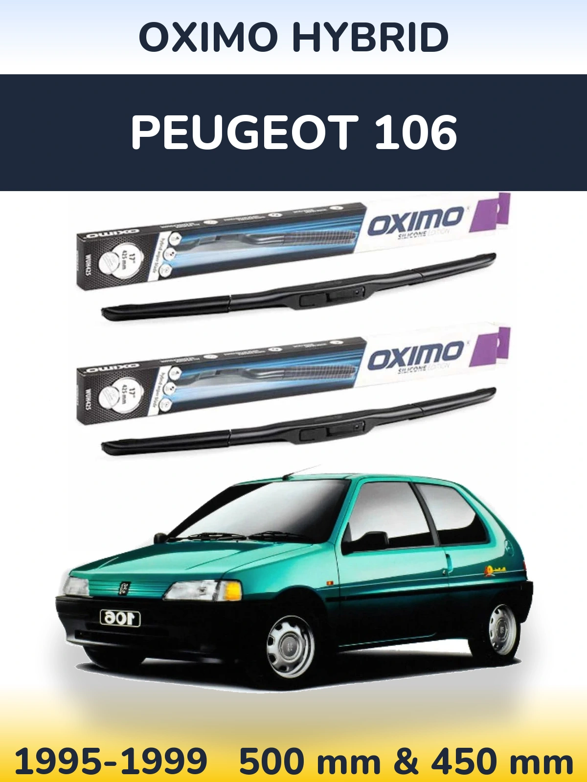 Ștergătoare Oximo Hybrid pentru Peugeot 106