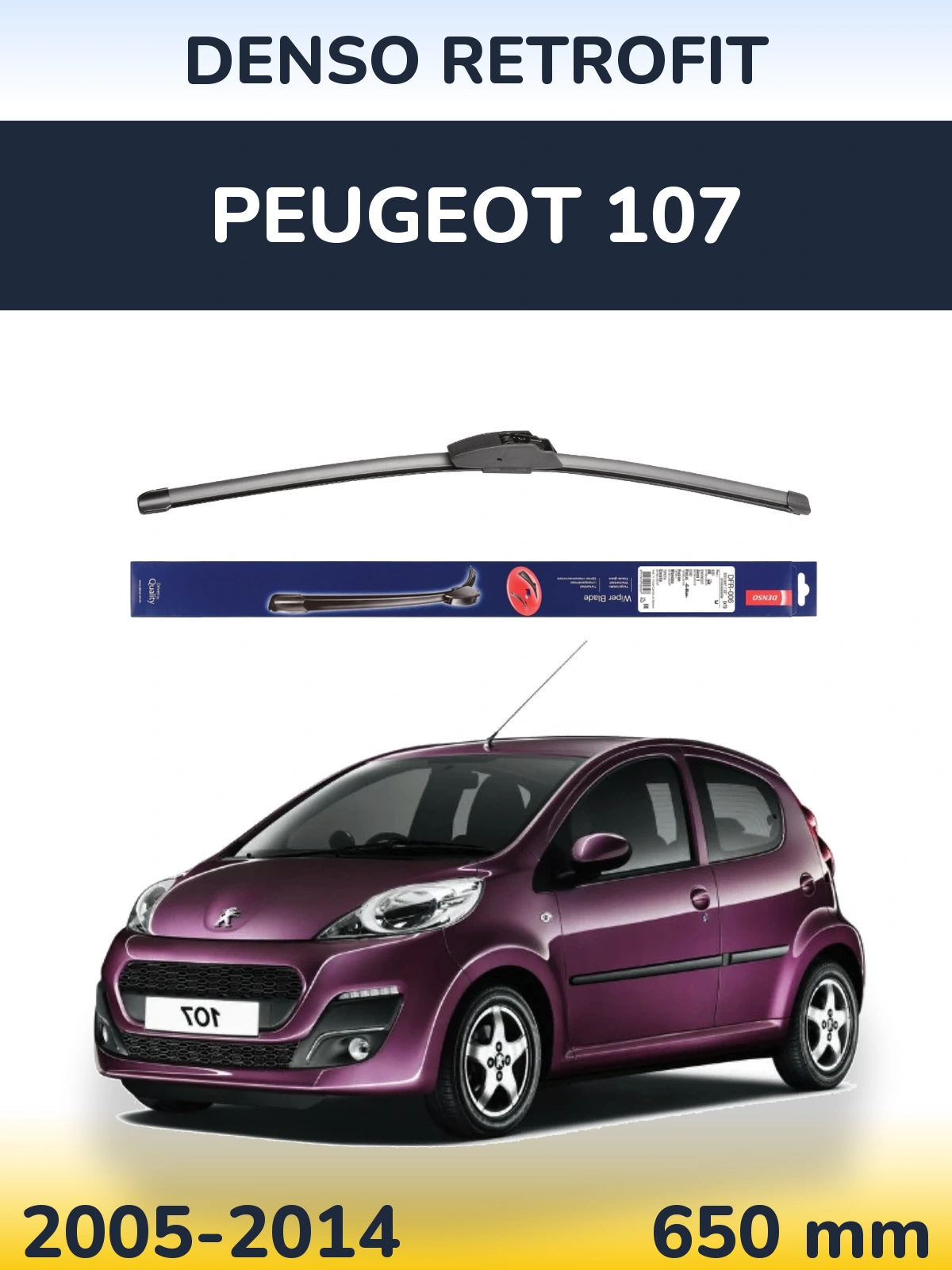 Ștergătoare Denso Retrofit pentru Peugeot 107