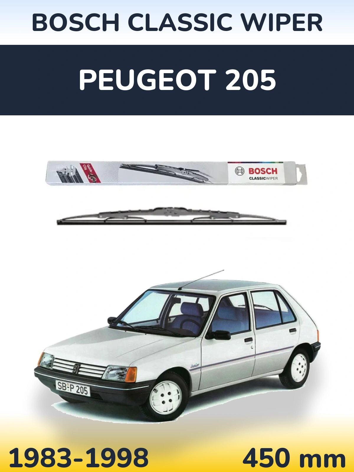 Ștergătoare BOSCH Classic Wiper pentru Peugeot 205