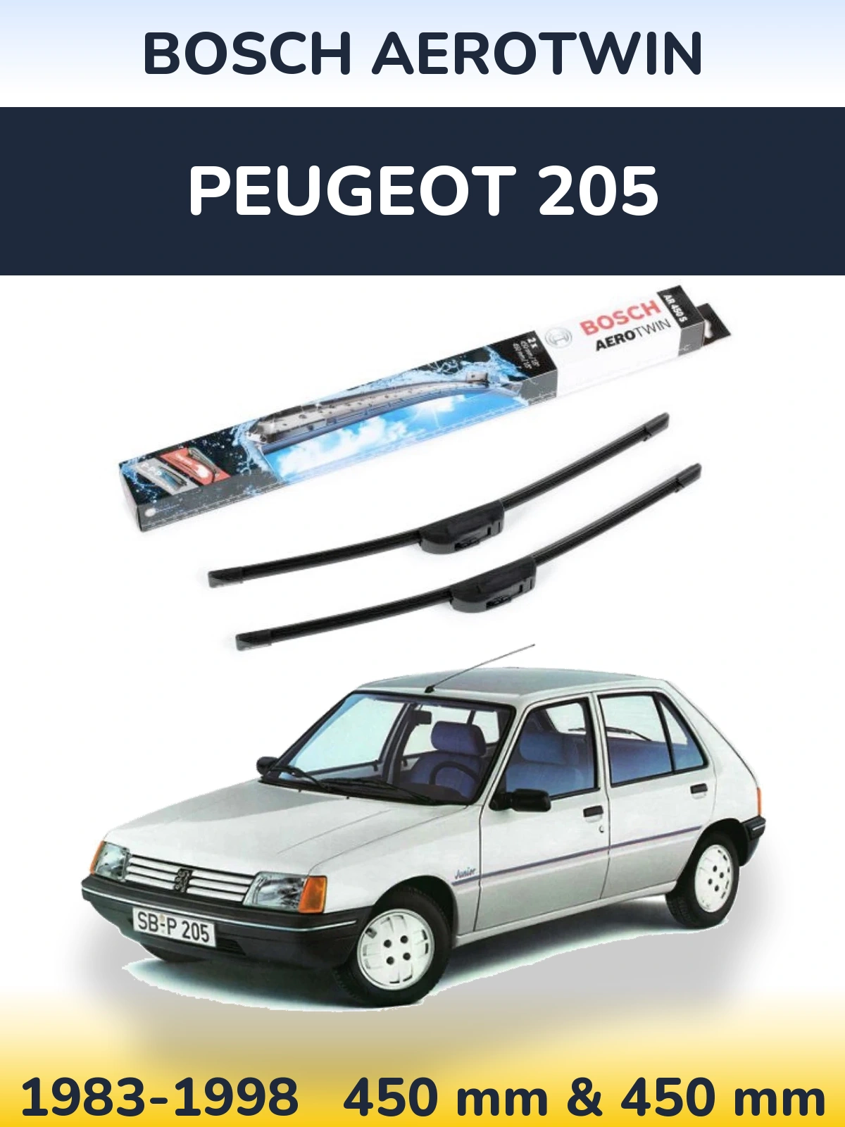 Ștergătoare BOSCH AeroTwin pentru Peugeot 205