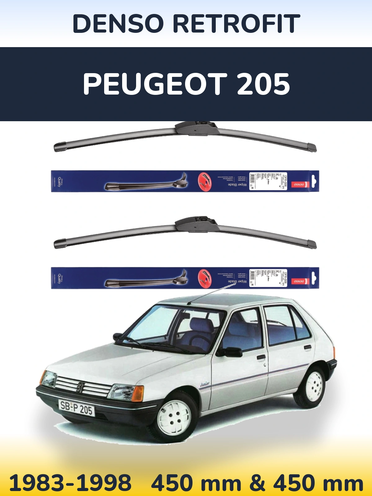 Ștergătoare Denso Retrofit pentru Peugeot 205