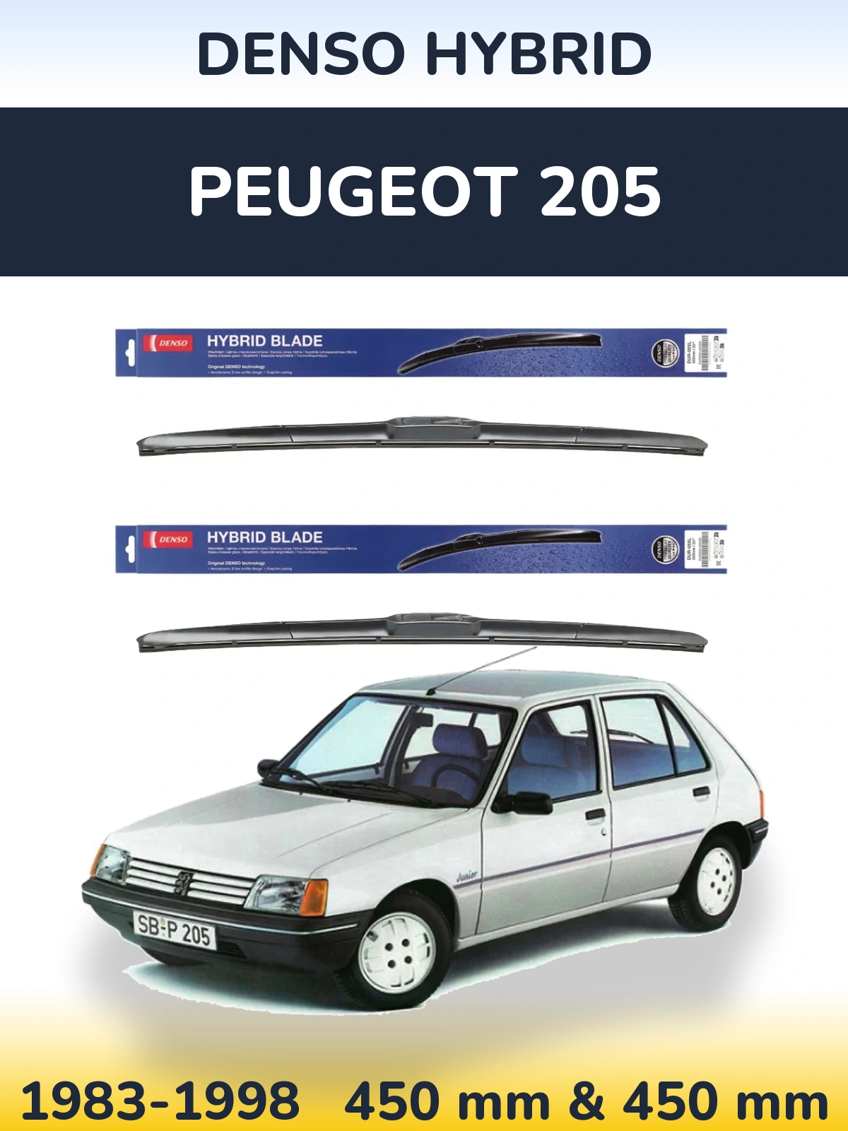 Ștergătoare Denso Hybrid pentru Peugeot 205