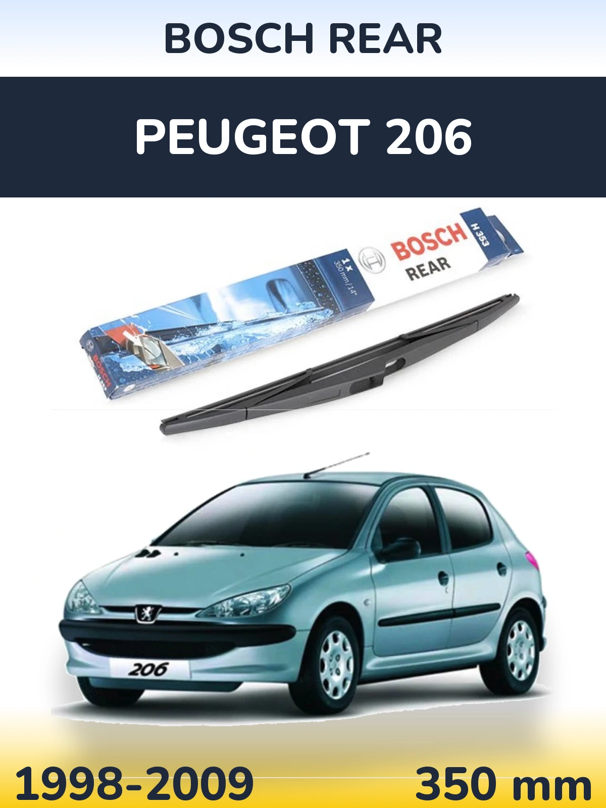 Ștergătoare BOSCH Rear pentru Peugeot 206