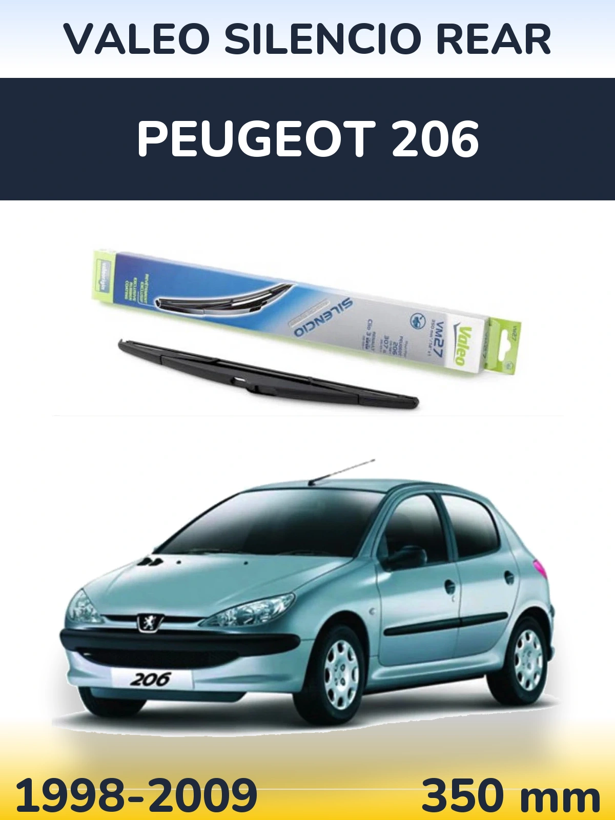 Ștergătoare Valeo Silencio Rear pentru Peugeot 206