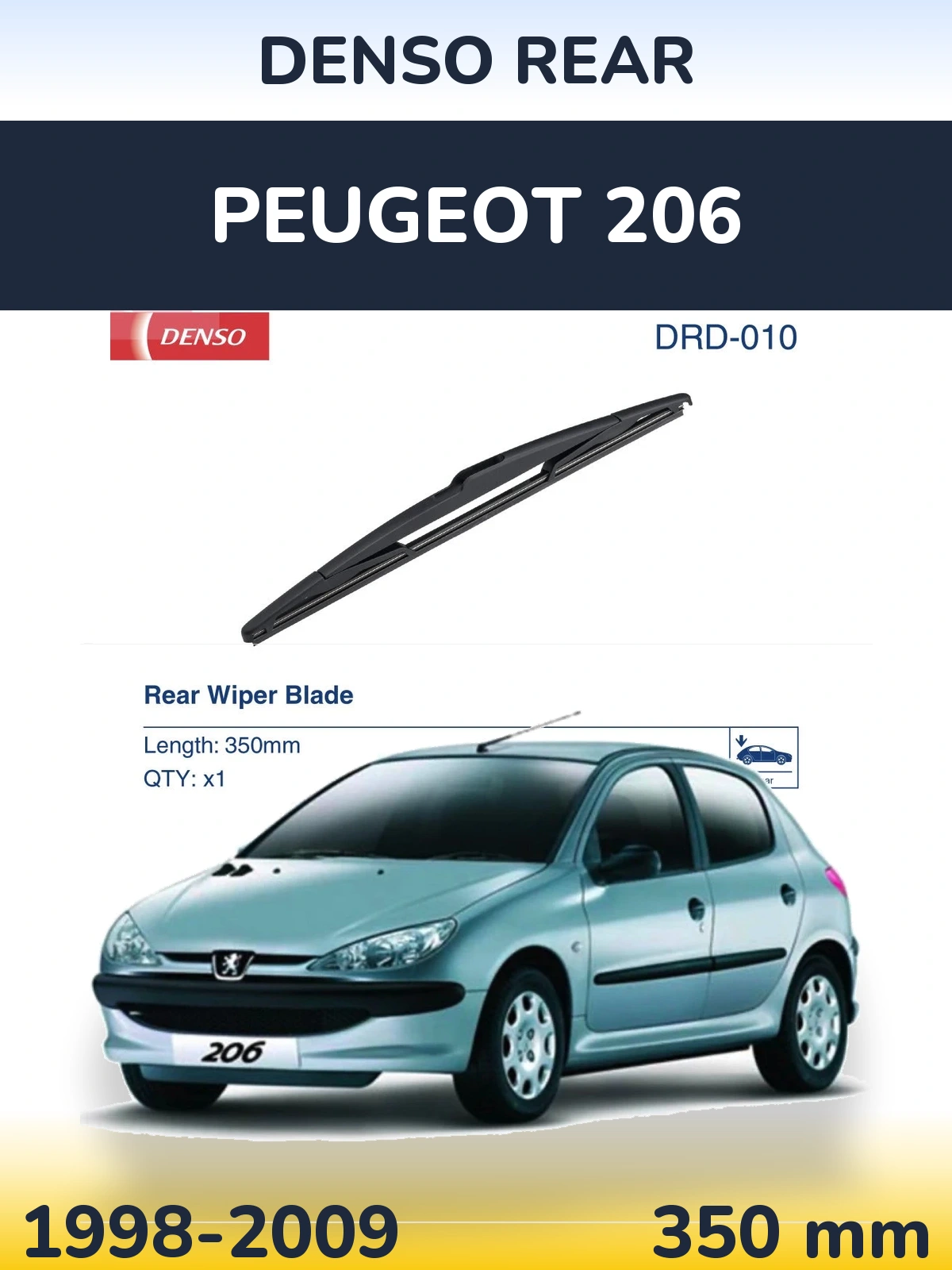 Ștergătoare Denso Rear pentru Peugeot 206