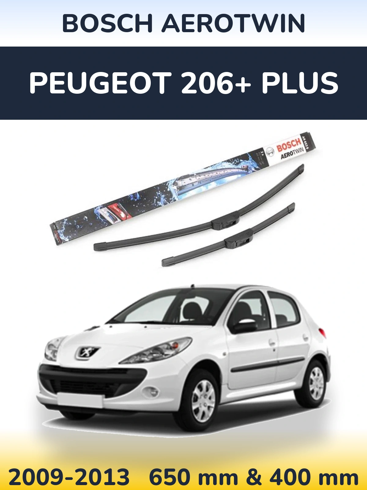 Ștergătoare BOSCH AeroTwin pentru Peugeot 206+ Plus