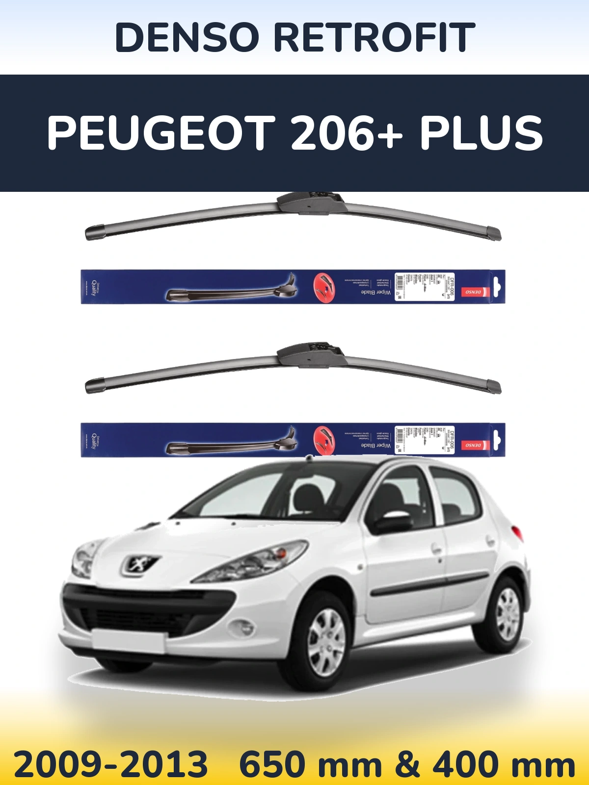 Ștergătoare Denso Retrofit pentru Peugeot 206+ Plus