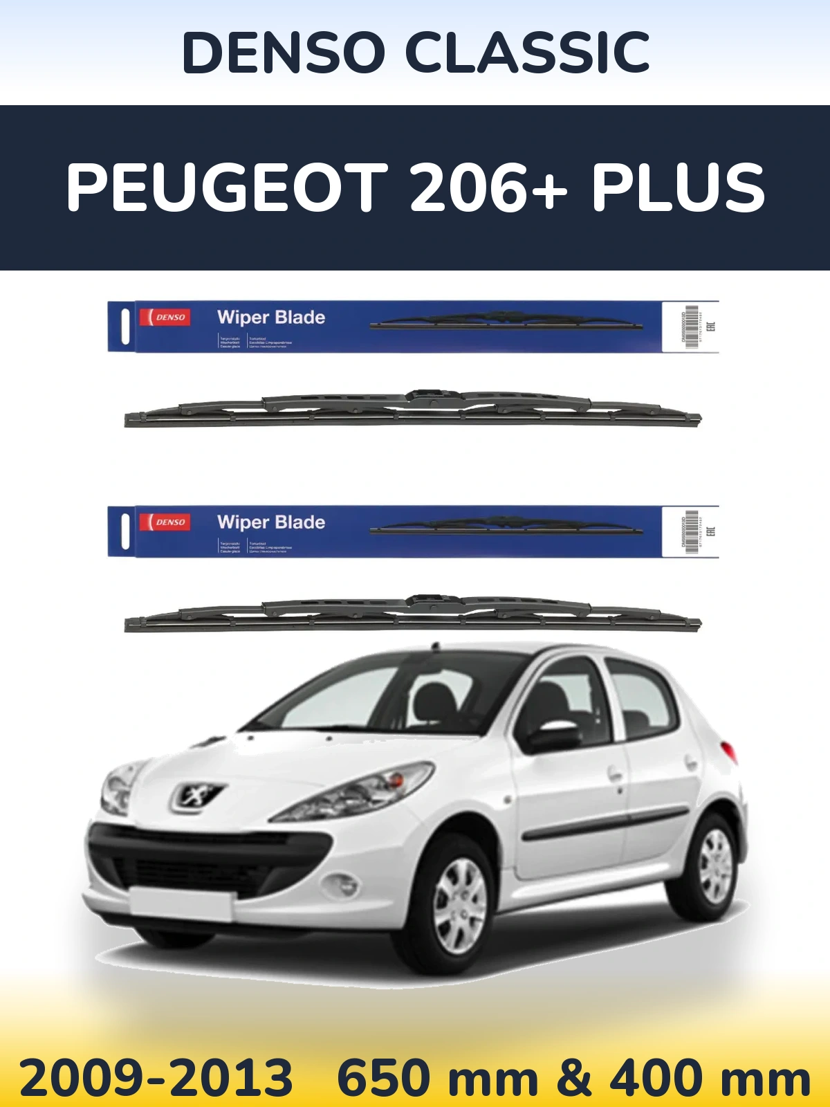 Ștergătoare Denso Classic pentru Peugeot 206+ Plus