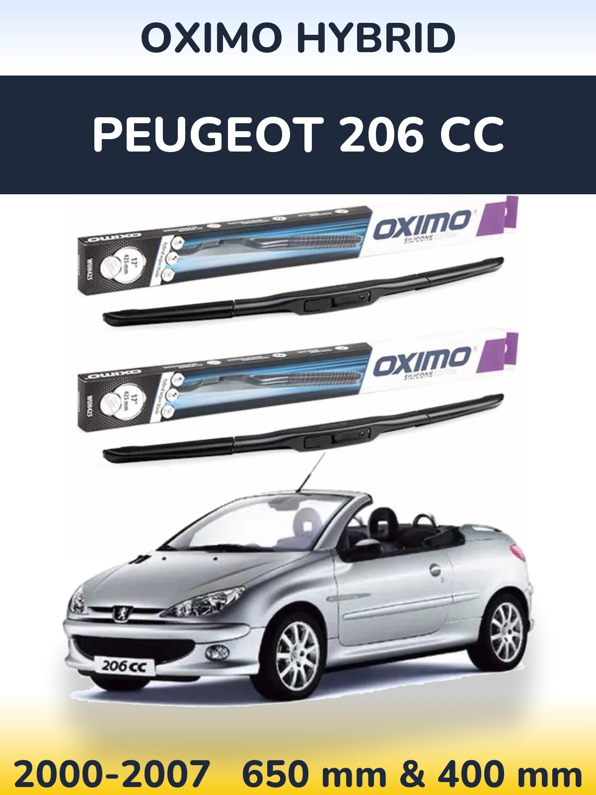 Ștergătoare Oximo Hybrid pentru Peugeot 206 CC