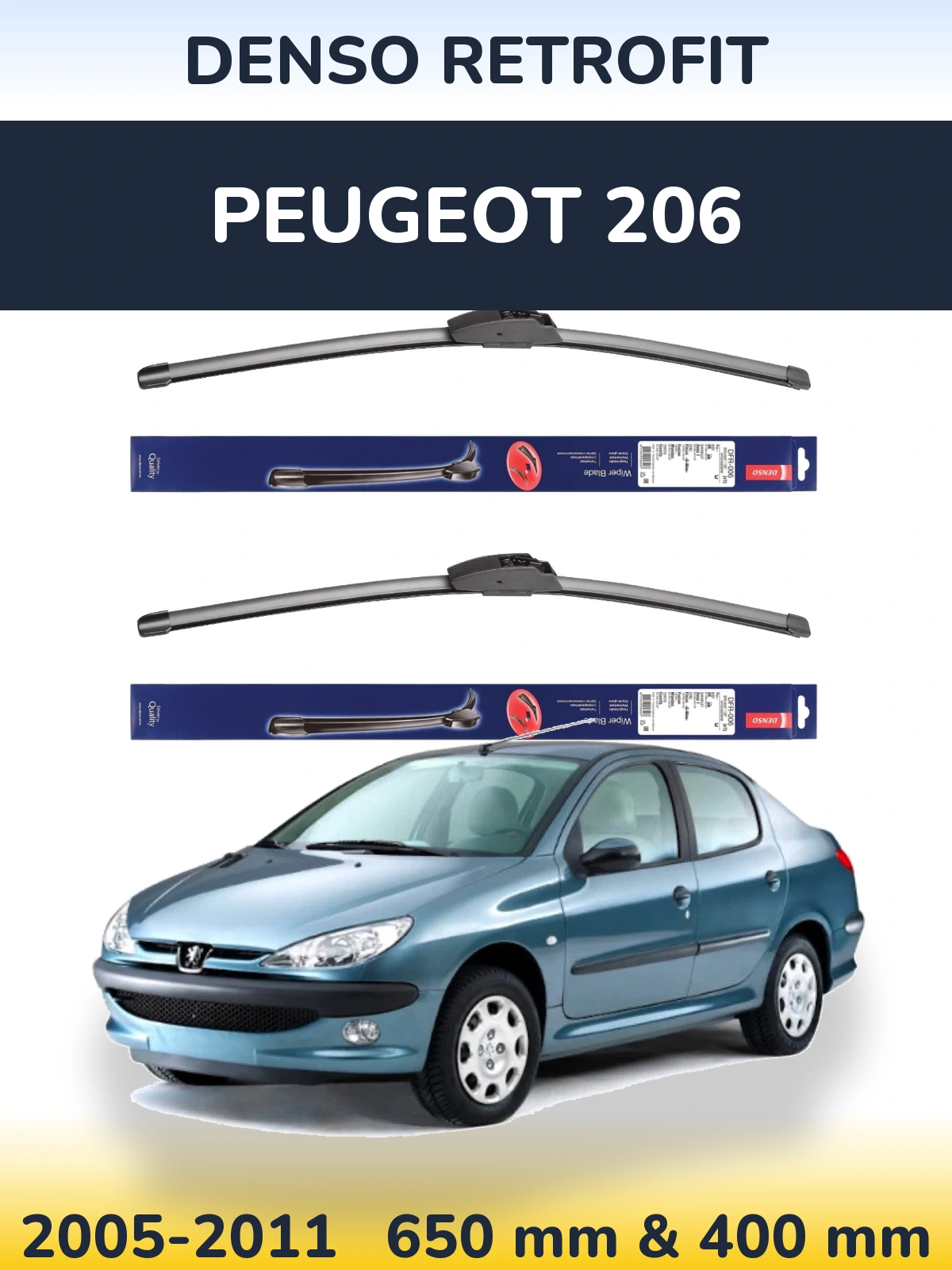 Ștergătoare Denso Retrofit pentru Peugeot 206