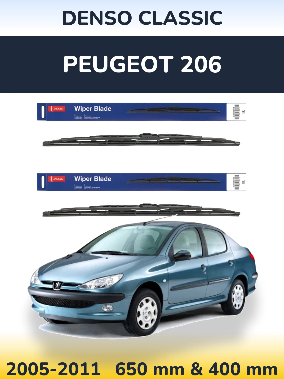 Ștergătoare Denso Classic pentru Peugeot 206