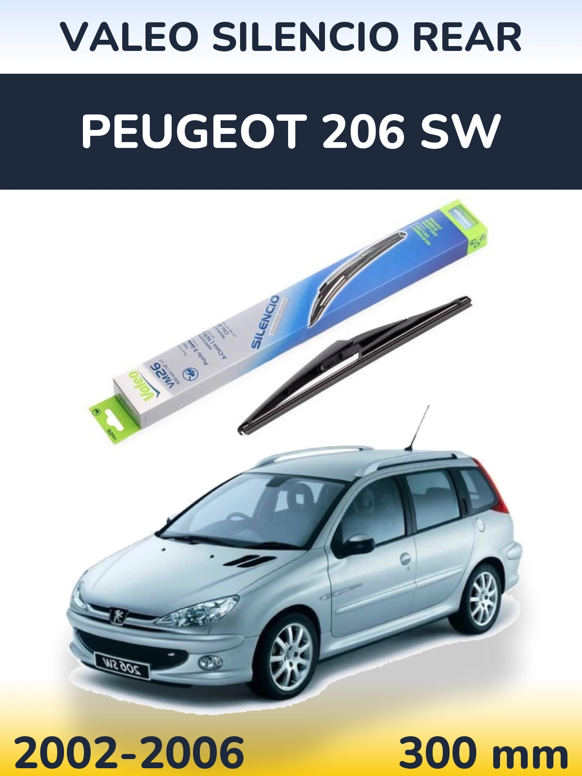 Ștergătoare Valeo Silencio Rear pentru Peugeot 206 SW