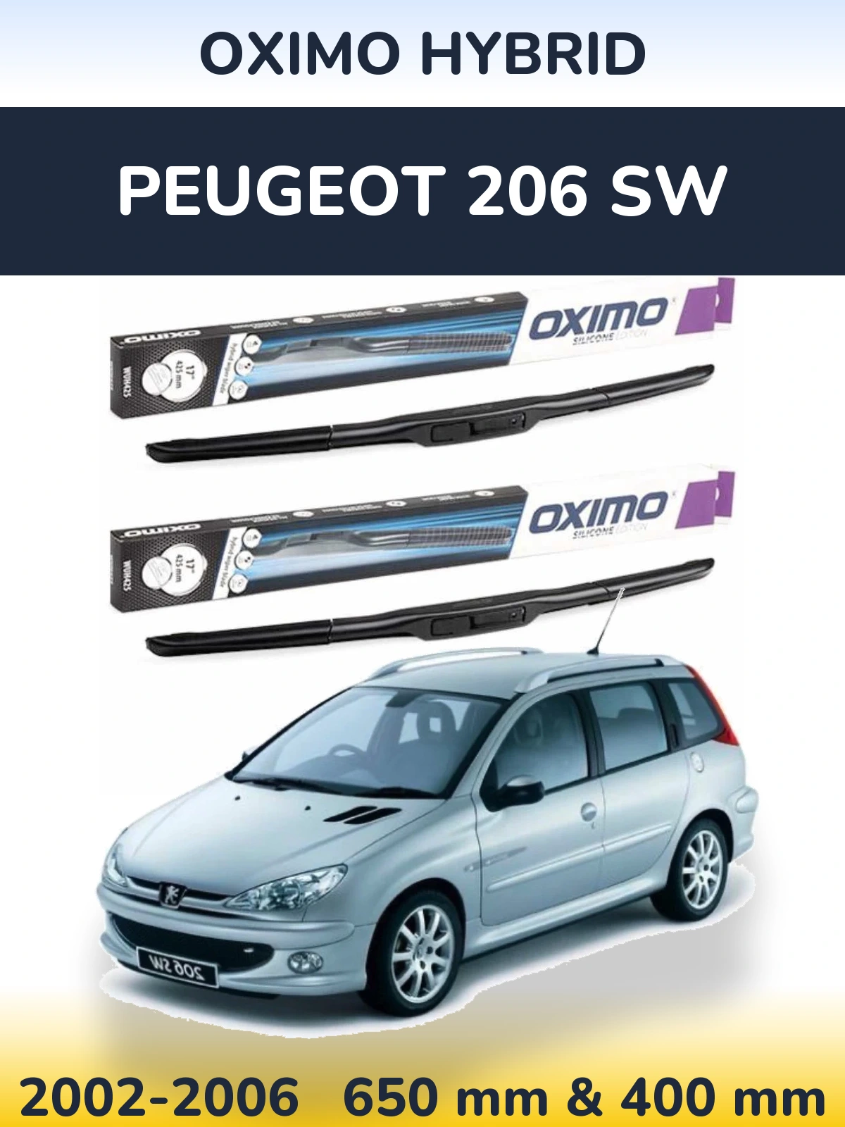 Ștergătoare Oximo Hybrid pentru Peugeot 206 SW