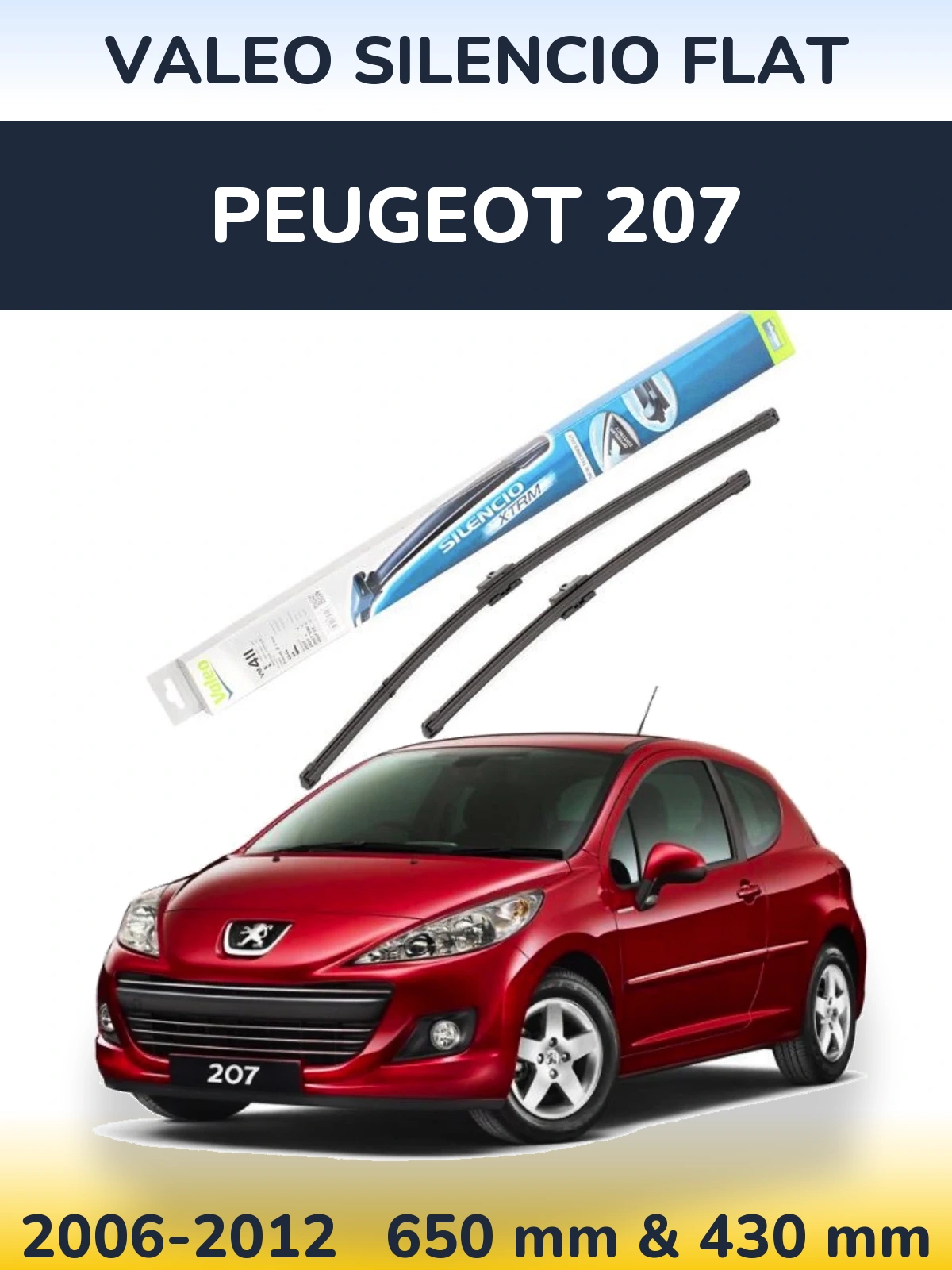 Ștergătoare Valeo Silencio Flat pentru Peugeot 207