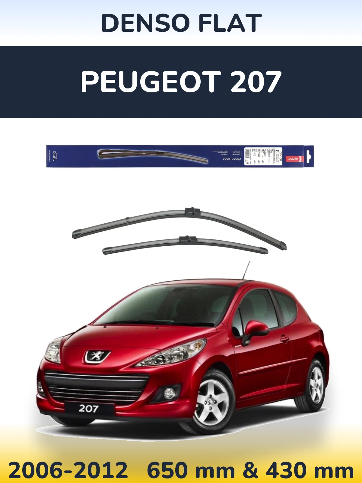 Ștergătoare Denso Flat pentru Peugeot 207