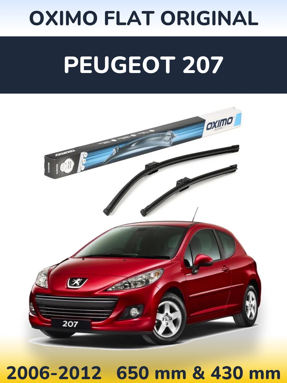 Ștergătoare Oximo Flat Original pentru Peugeot 207