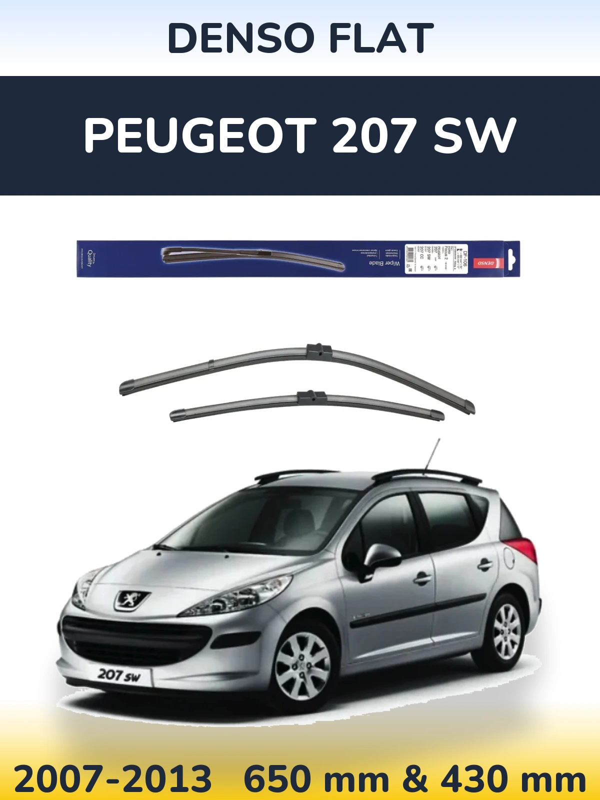 Ștergătoare Denso Flat pentru Peugeot 207 SW