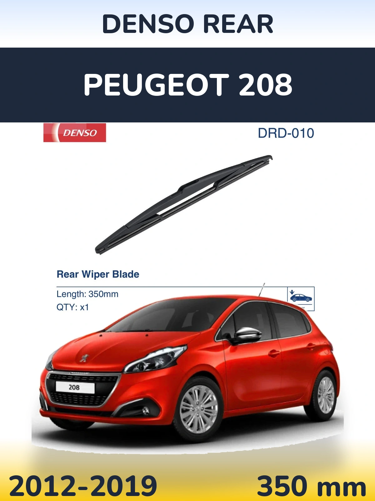 Ștergătoare Denso Rear pentru Peugeot 208