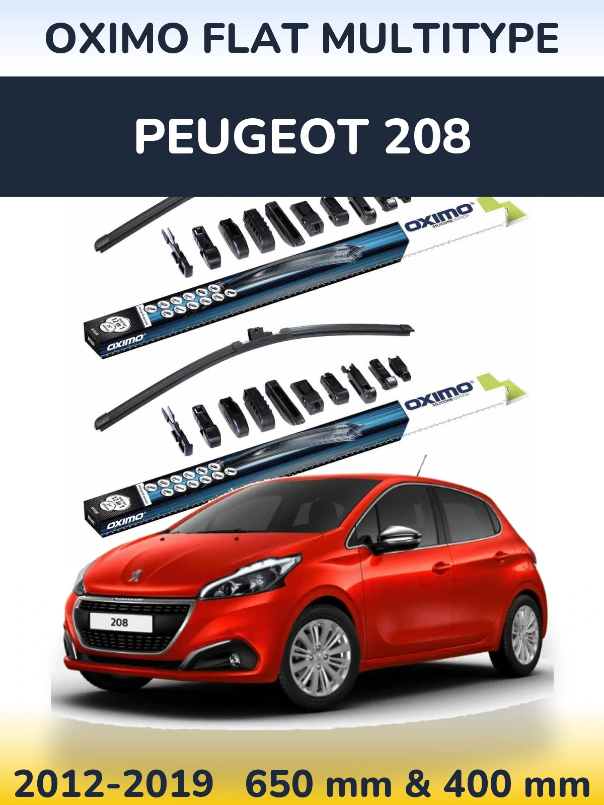 Ștergătoare Oximo Flat MultiTipe pentru Peugeot 208