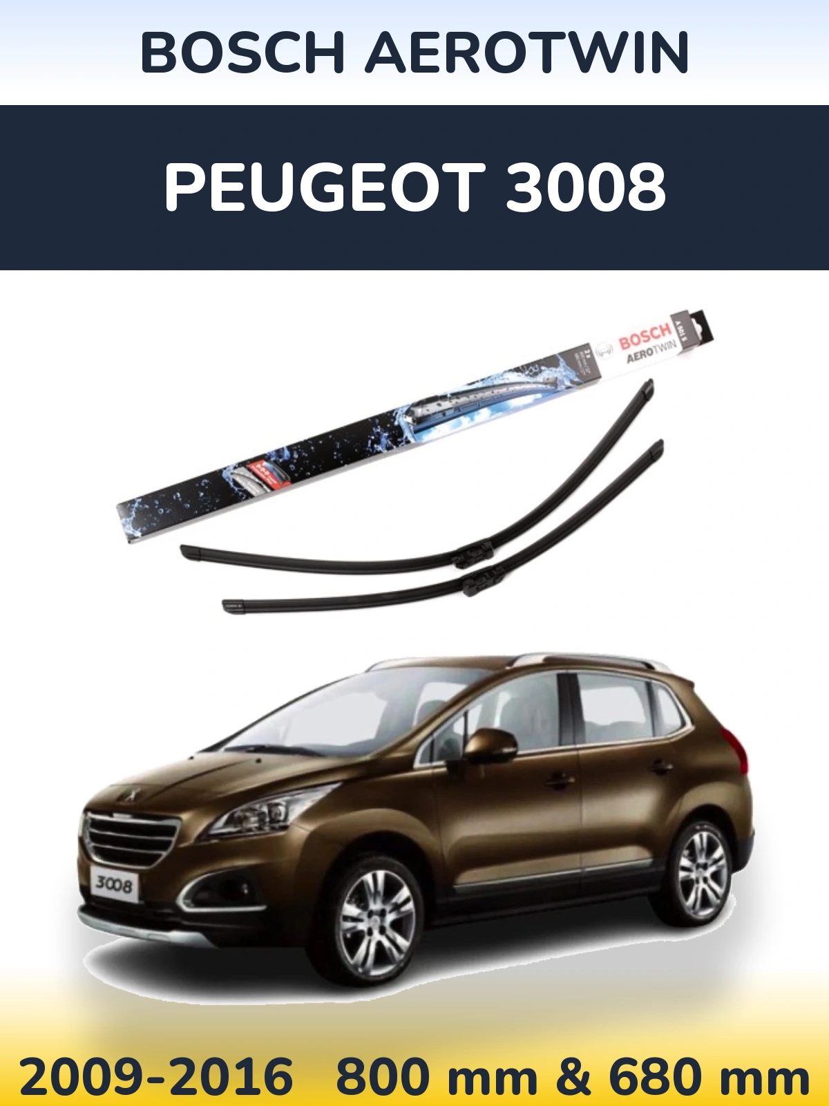 Ștergătoare BOSCH AeroTwin pentru Peugeot 3008