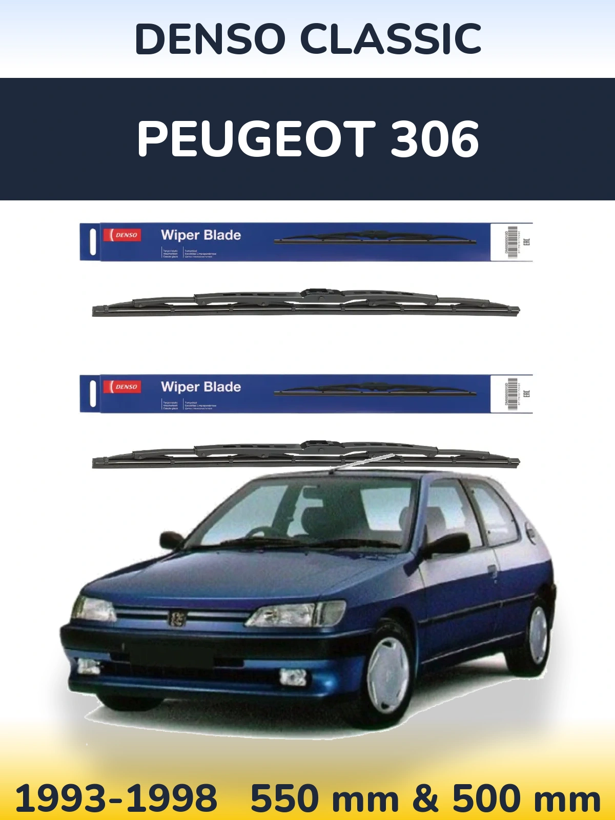 Ștergătoare Denso Classic pentru Peugeot 306