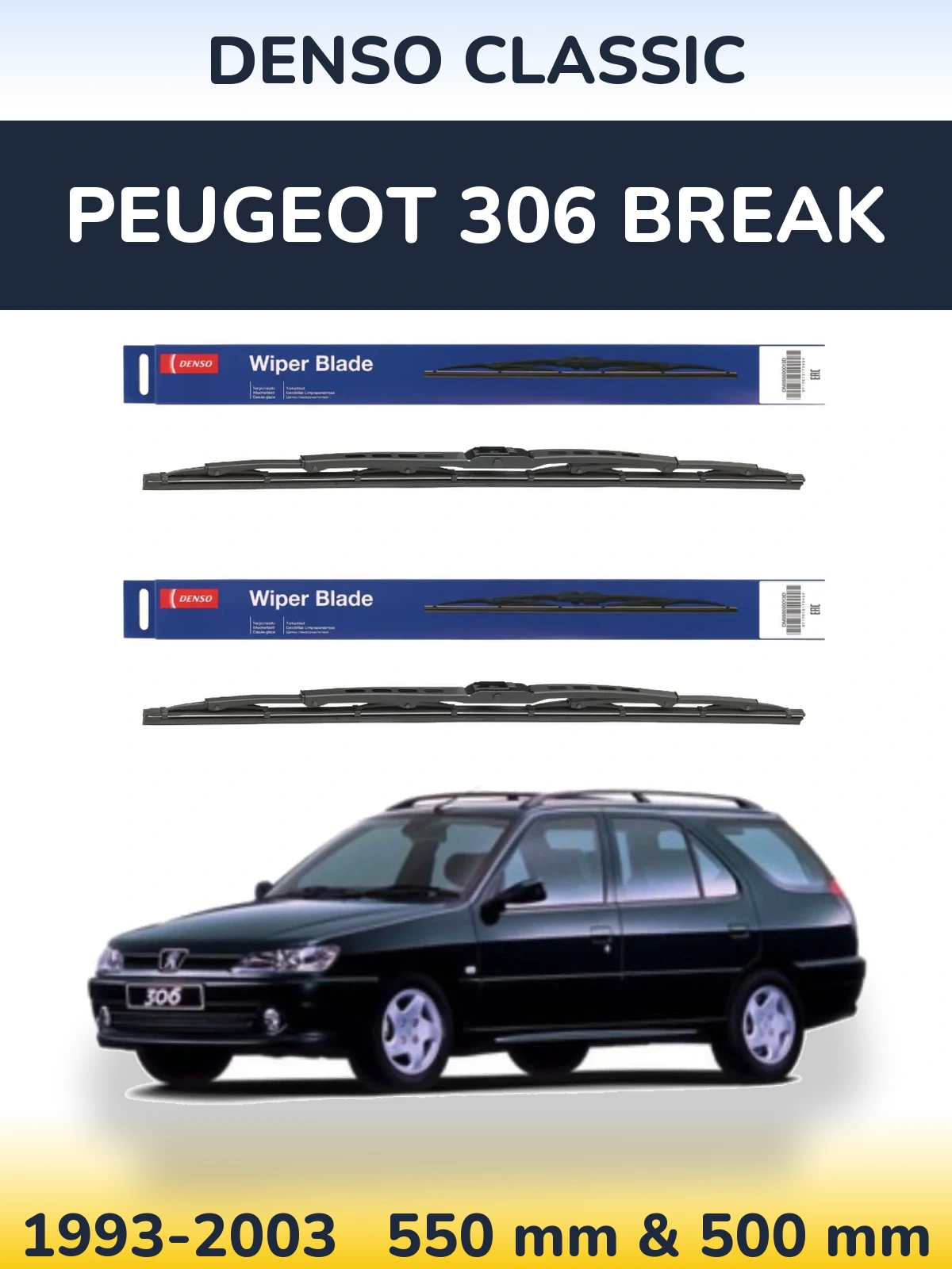 Ștergătoare Denso Classic pentru Peugeot 306 Break