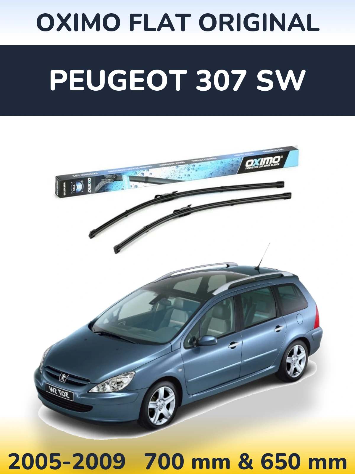 Ștergătoare Oximo Flat Original pentru Peugeot 307 SW
