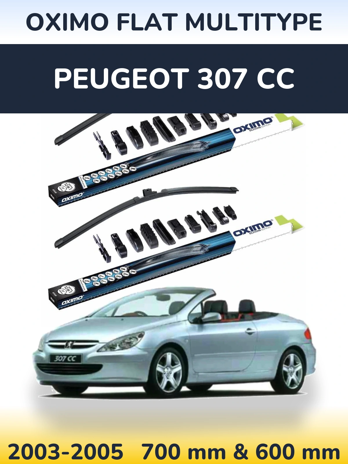 Ștergătoare Oximo Flat MultiTipe pentru Peugeot 307 CC