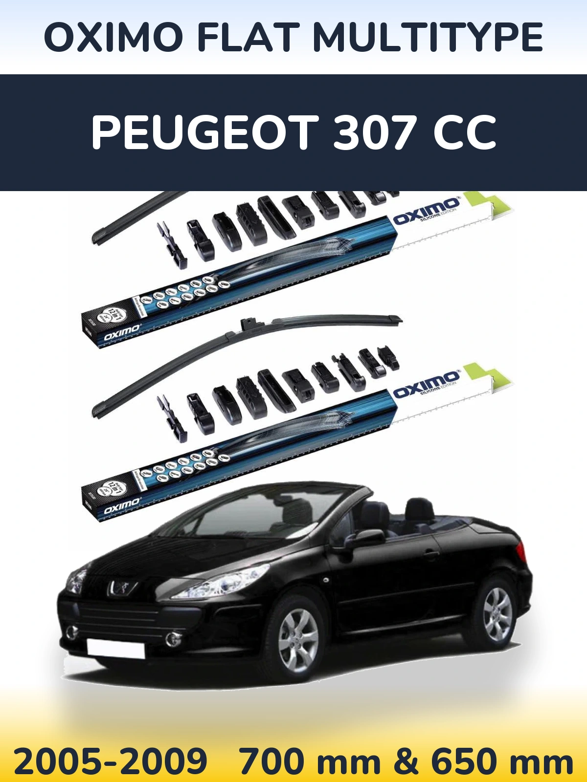 Ștergătoare Oximo Flat MultiTipe pentru Peugeot 307 CC