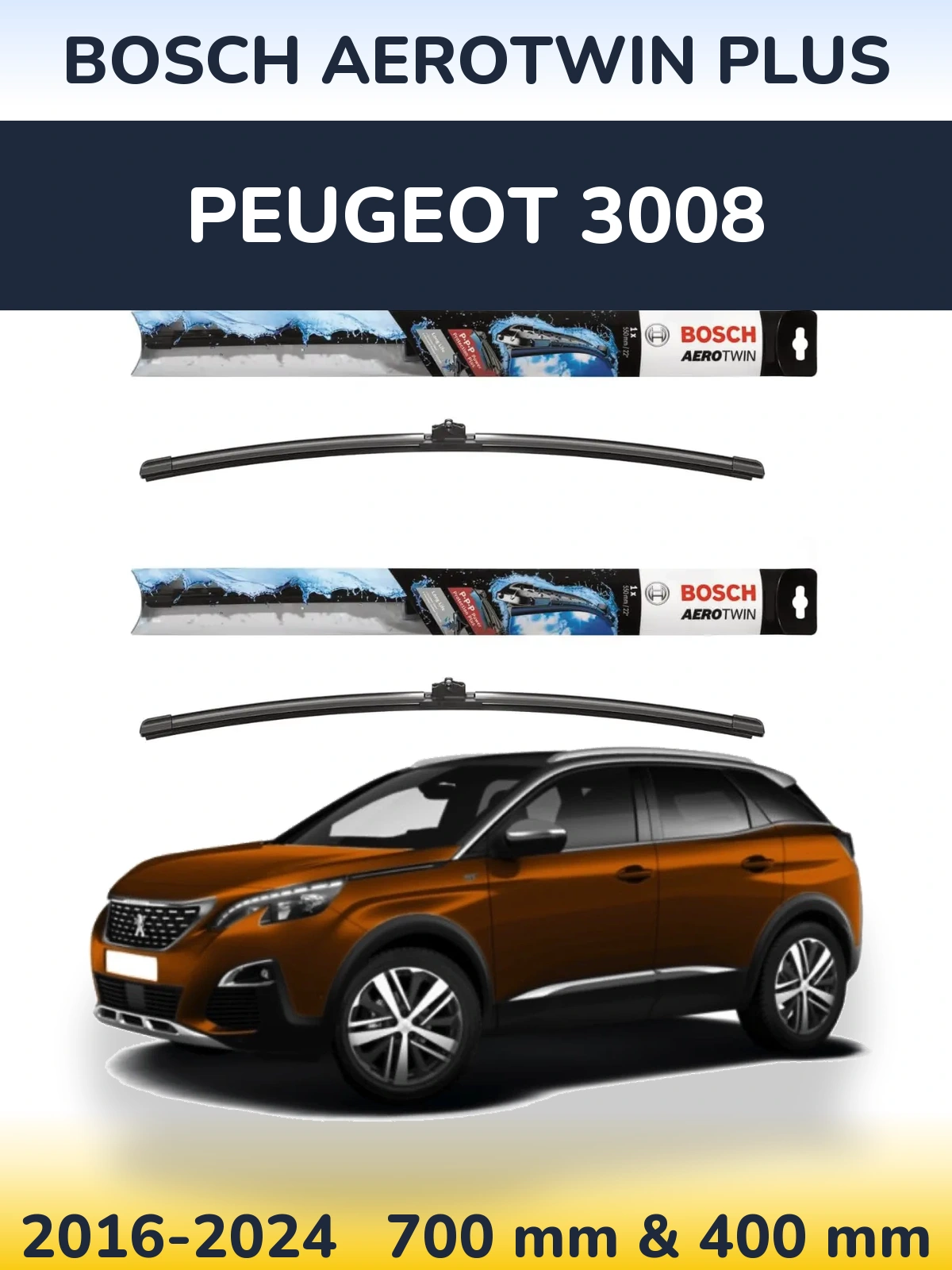 Ștergătoare BOSCH AeroTwin Plus pentru Peugeot 3008