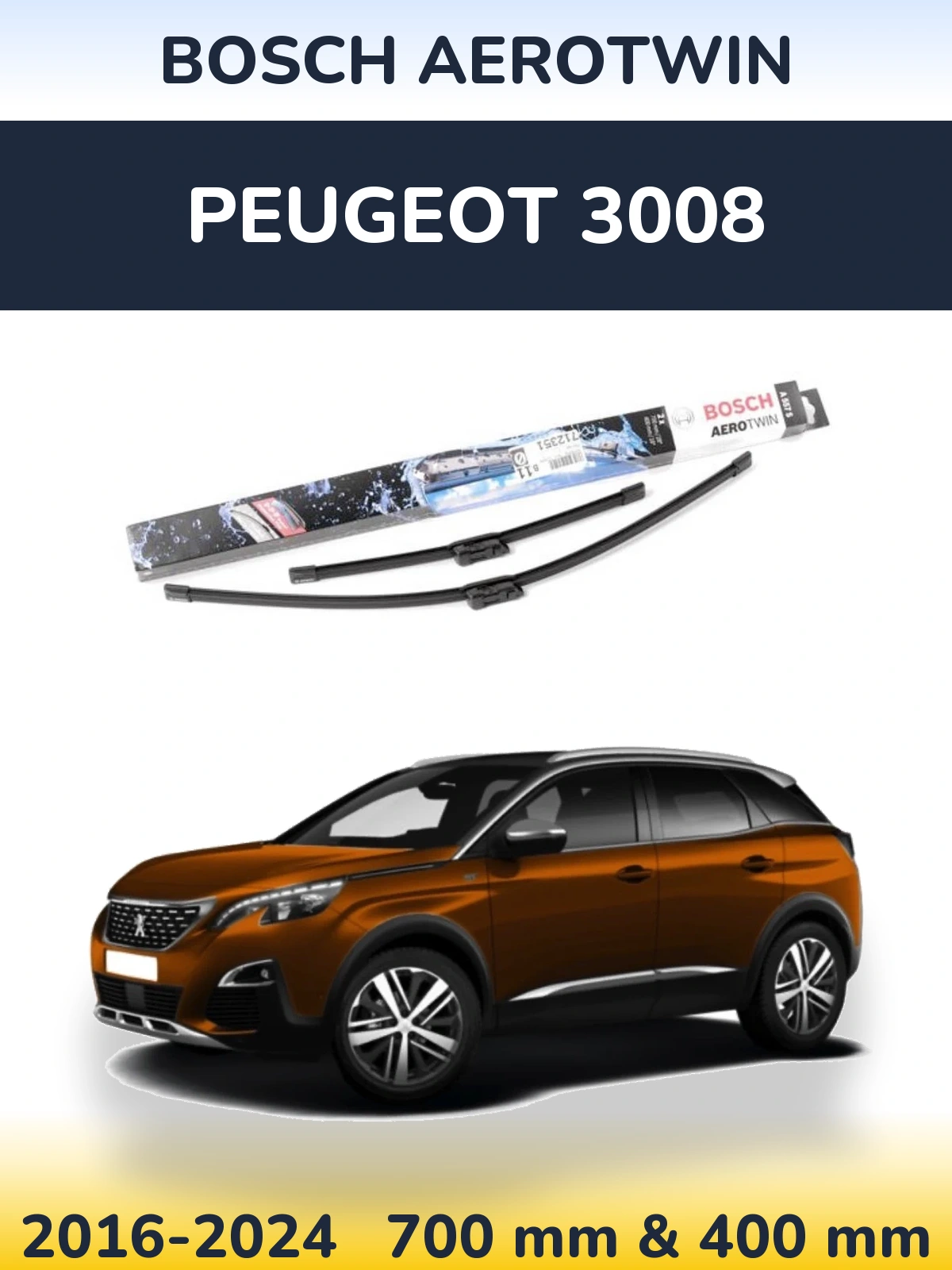Ștergătoare BOSCH AeroTwin pentru Peugeot 3008