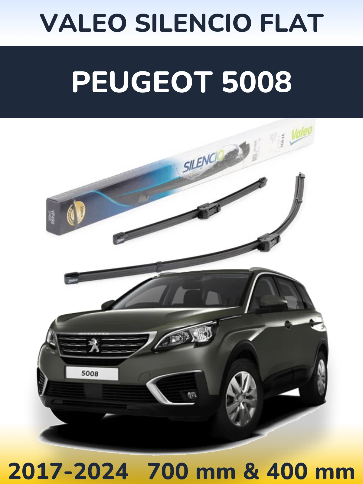 Ștergătoare Valeo Silencio Flat pentru Peugeot 5008