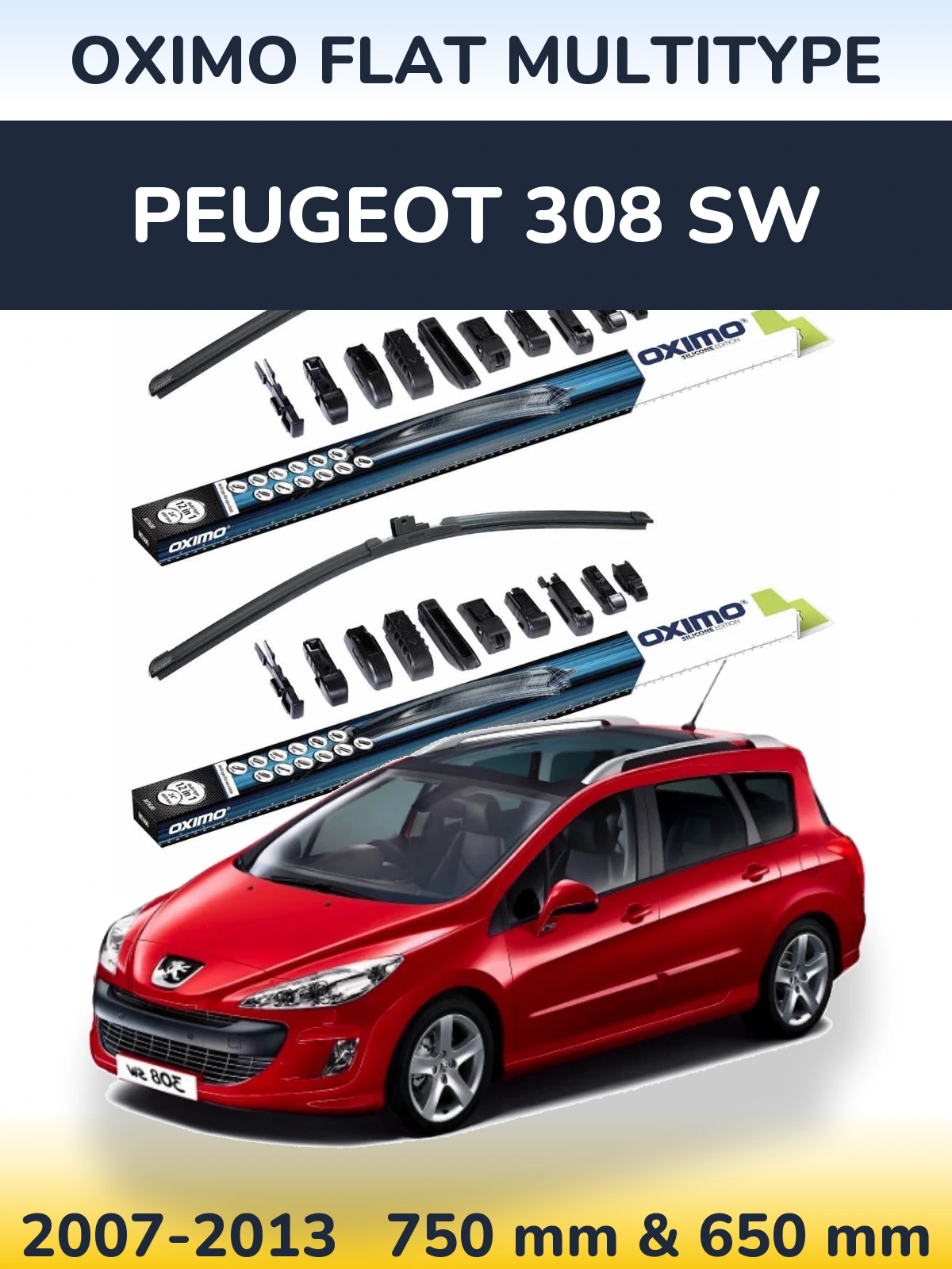 Ștergătoare Oximo Flat MultiTipe pentru Peugeot 308 SW
