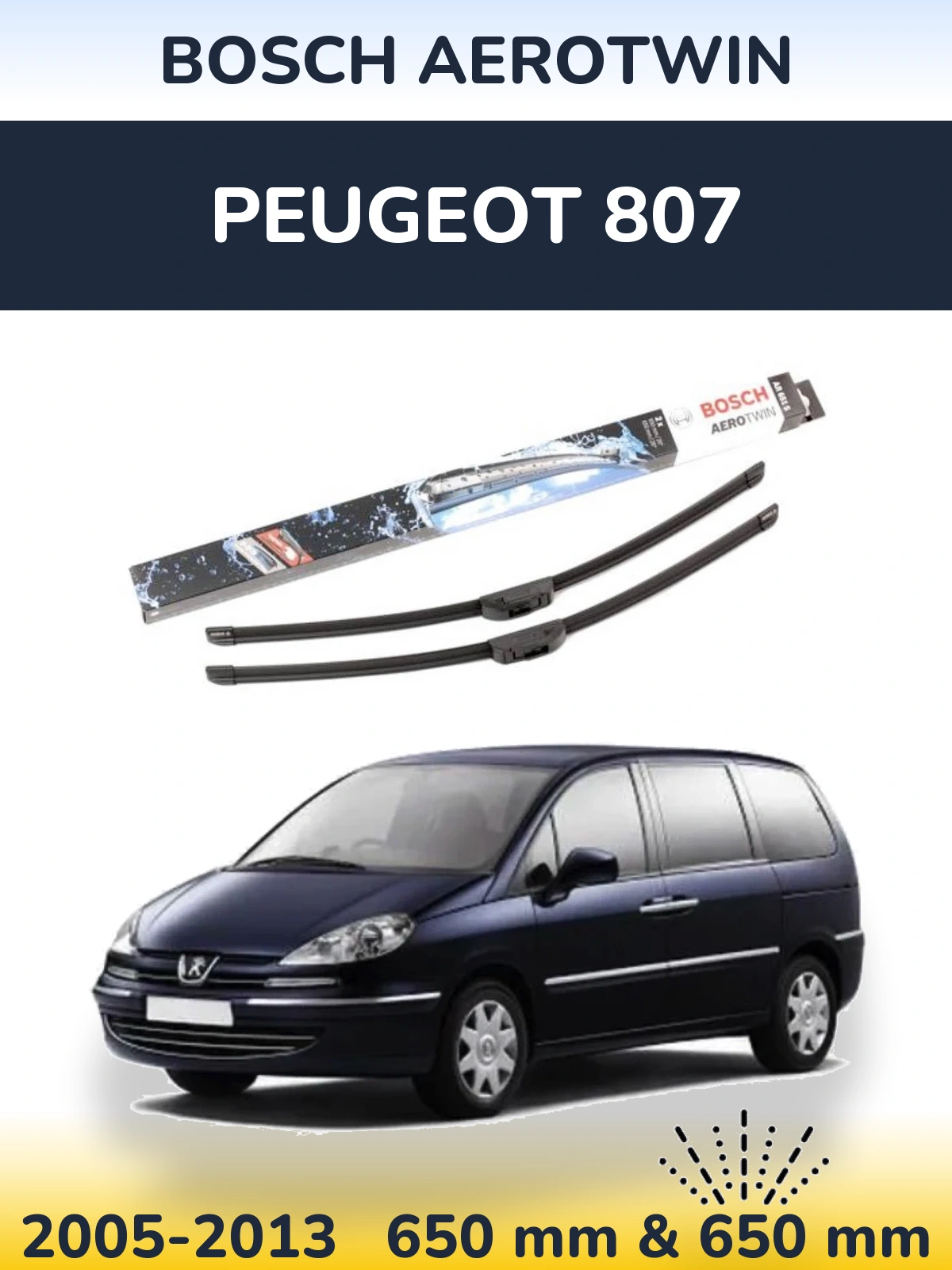Ștergătoare BOSCH AeroTwin pentru Peugeot 807