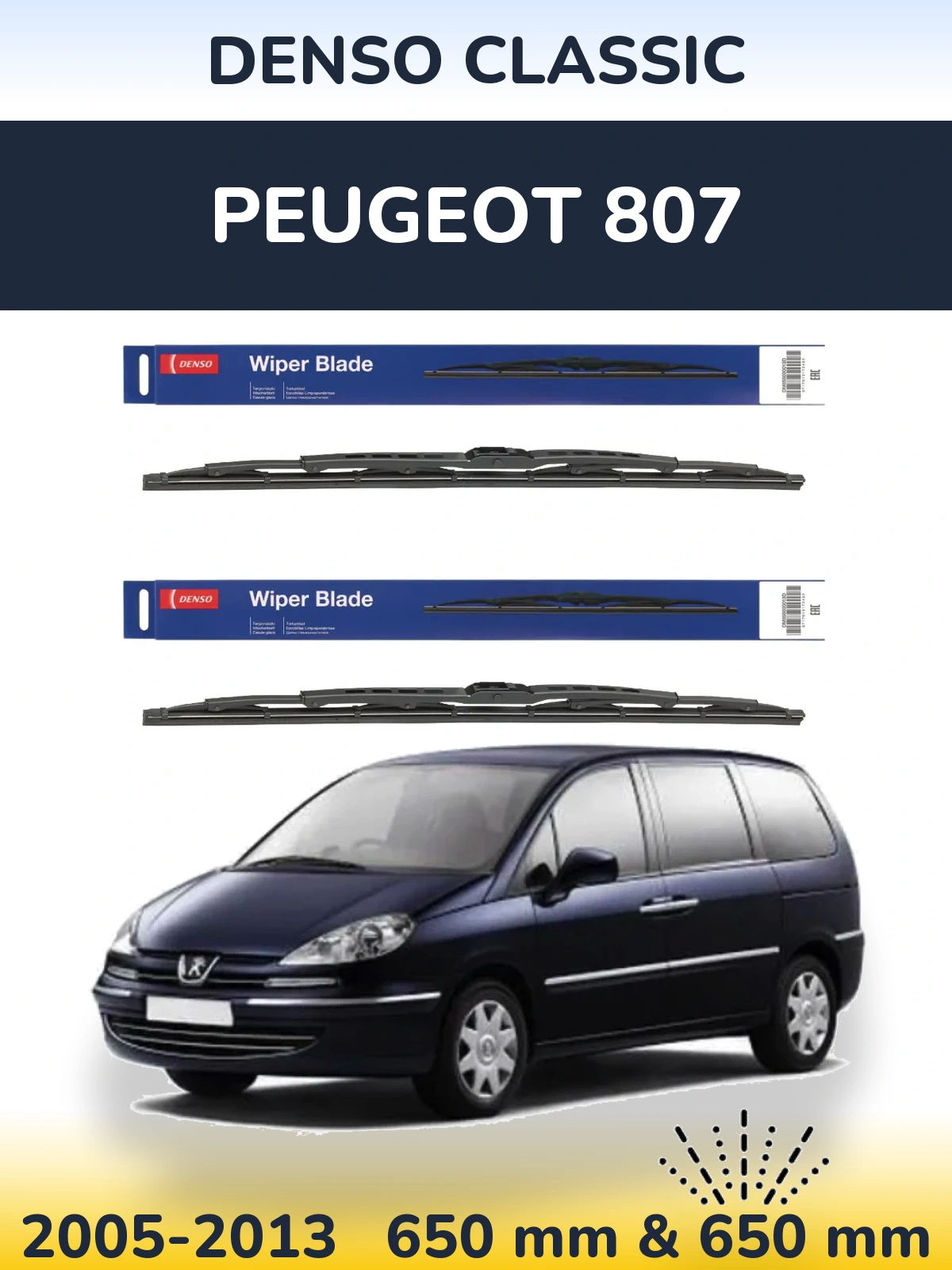 Ștergătoare Denso Classic pentru Peugeot 807