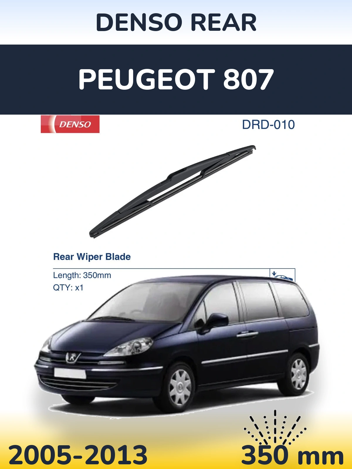 Ștergătoare Denso Rear pentru Peugeot 807