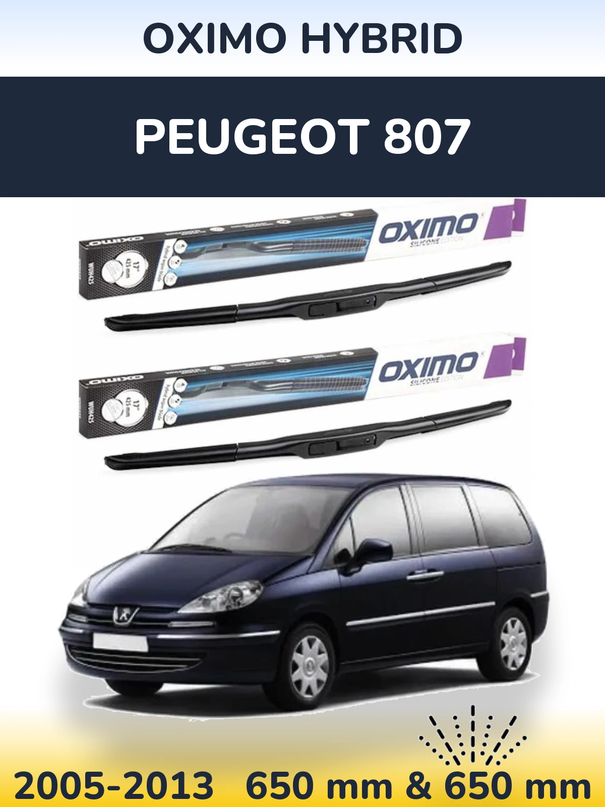 Ștergătoare Oximo Hybrid pentru Peugeot 807