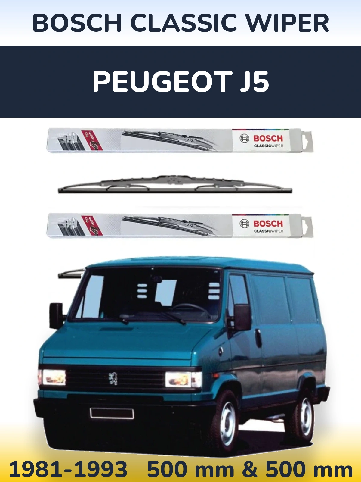 Ștergătoare BOSCH Classic Wiper pentru Peugeot J5