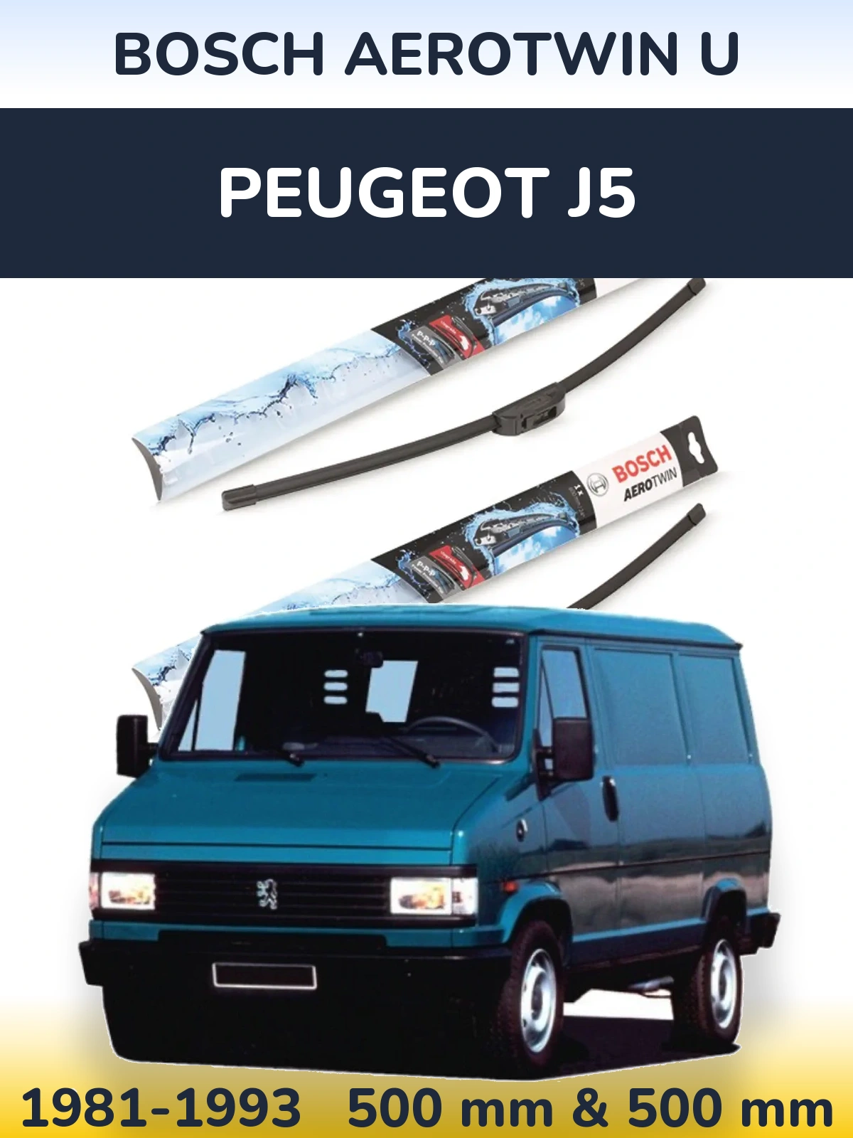 Ștergătoare BOSCH AeroTwin U pentru Peugeot J5