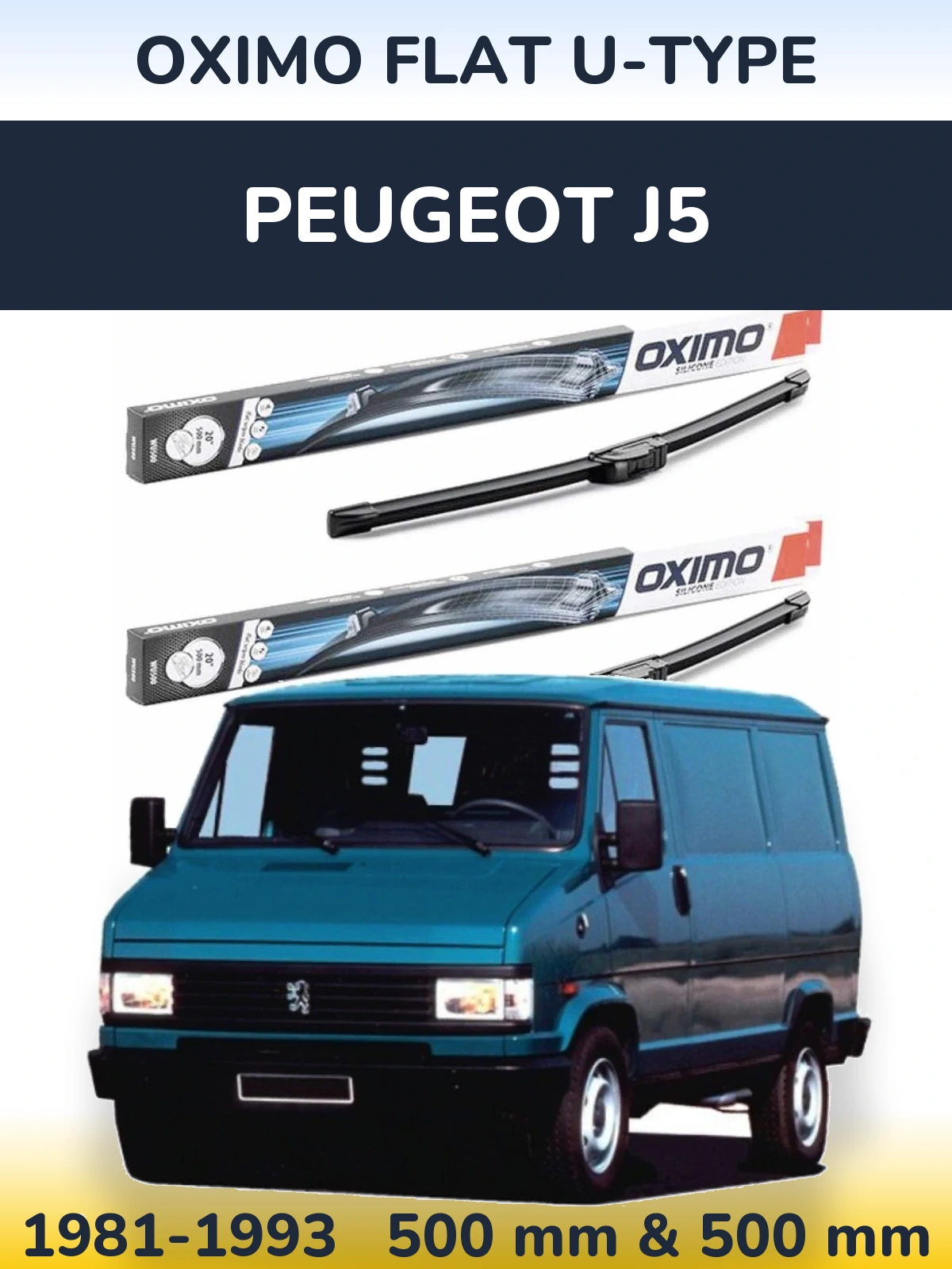 Ștergătoare Oximo Flat U-type pentru Peugeot J5