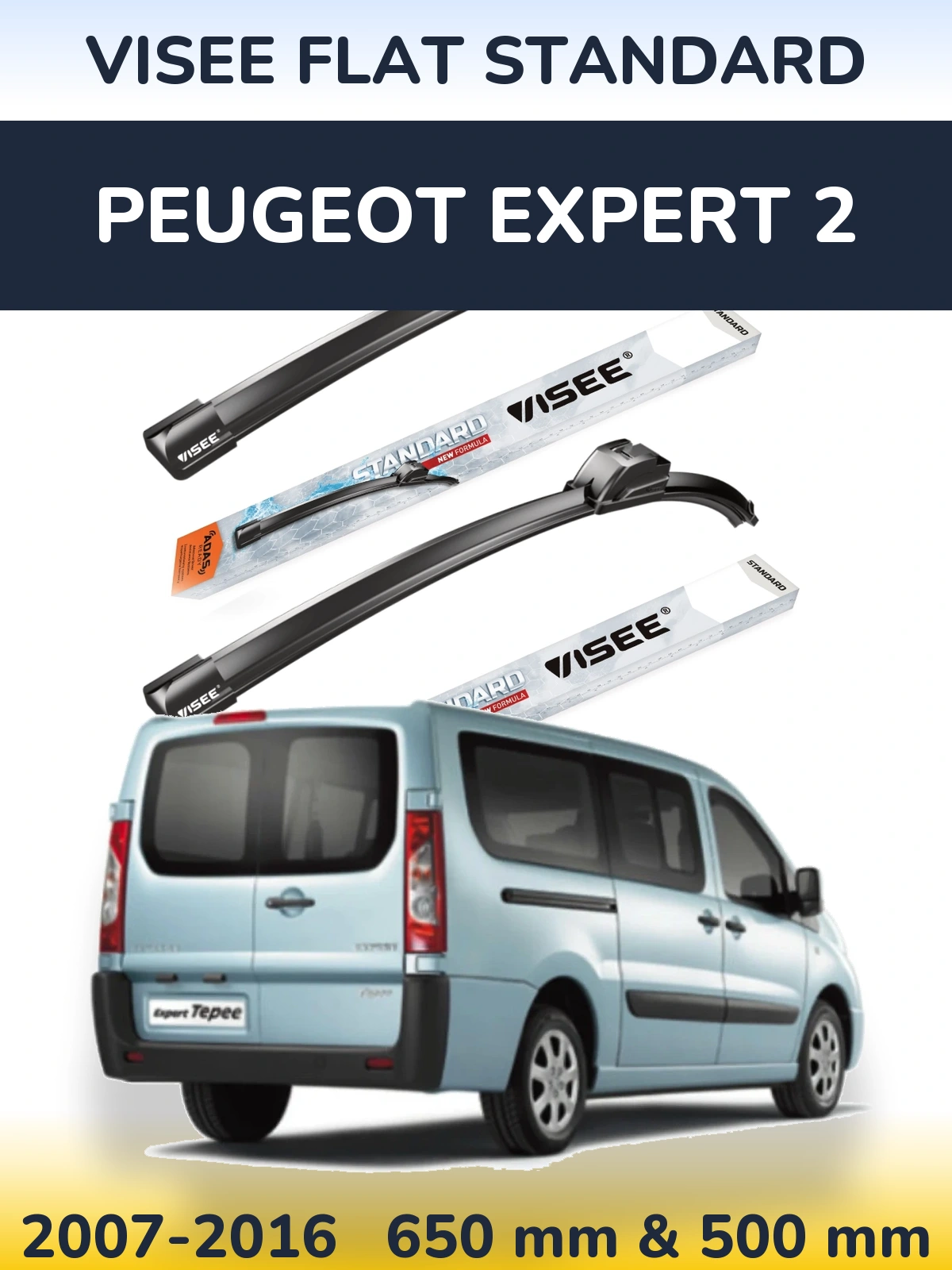 Ștergătoare VISEE FLAT STANDARD pentru Peugeot Expert 2
