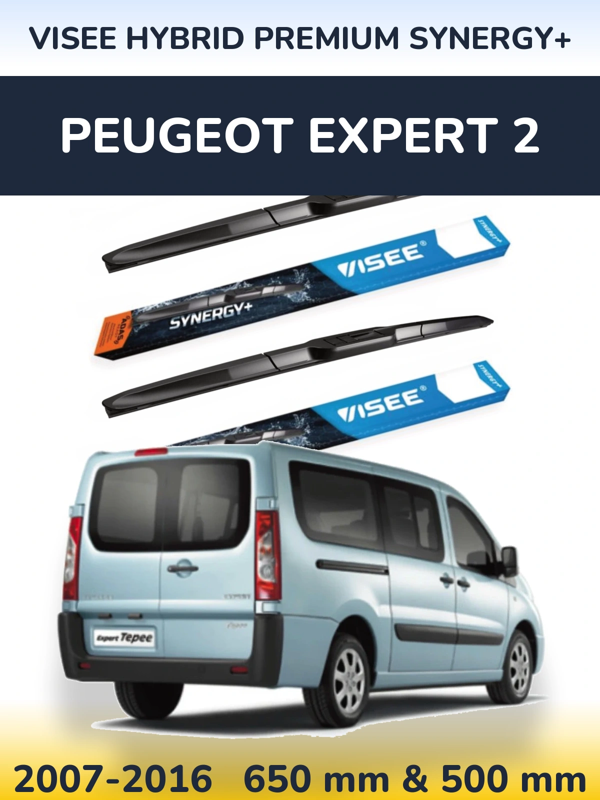 Ștergătoare VISEE HYBRID PREMIUM SYNERGY+ pentru Peugeot Expert 2
