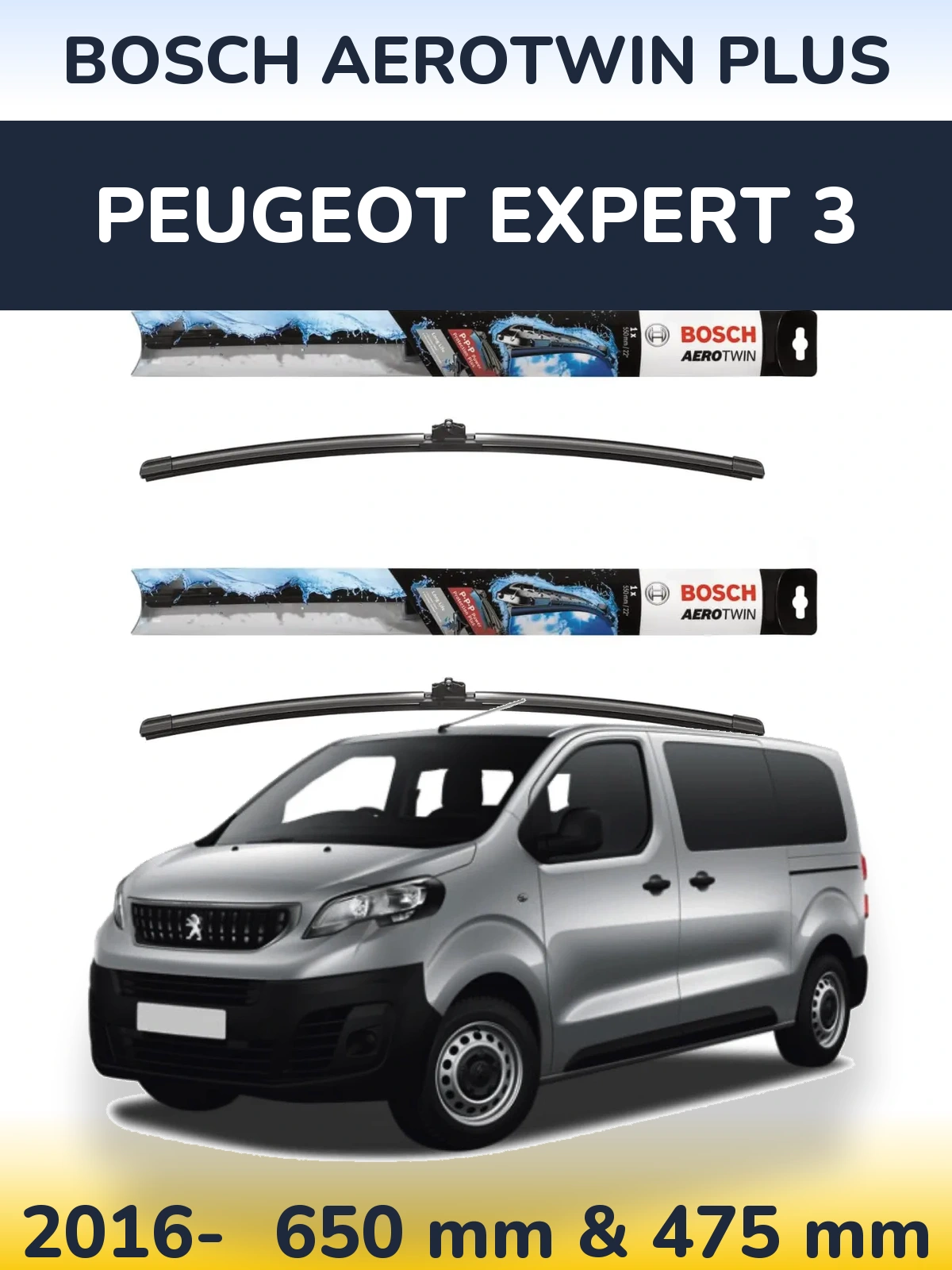 Ștergătoare BOSCH AeroTwin Plus pentru Peugeot Expert 3