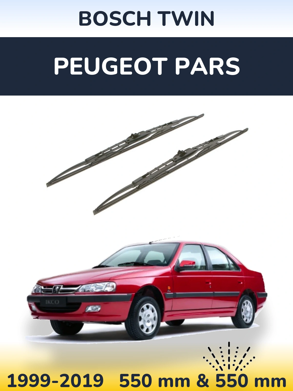 Ștergătoare BOSCH Twin pentru Peugeot Pars