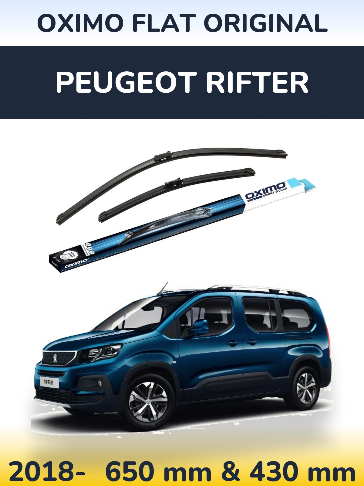 Ștergătoare Oximo Flat Original pentru Peugeot Rifter