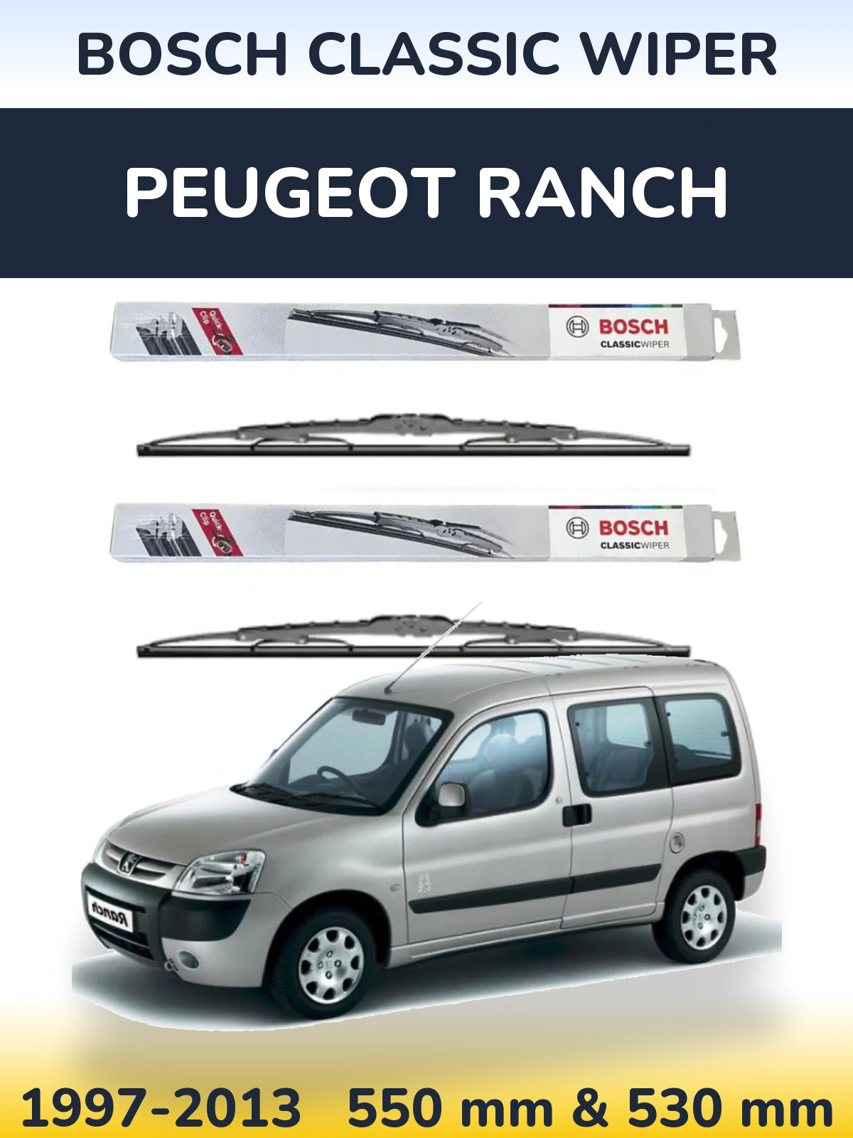 Ștergătoare BOSCH Classic Wiper pentru Peugeot Ranch
