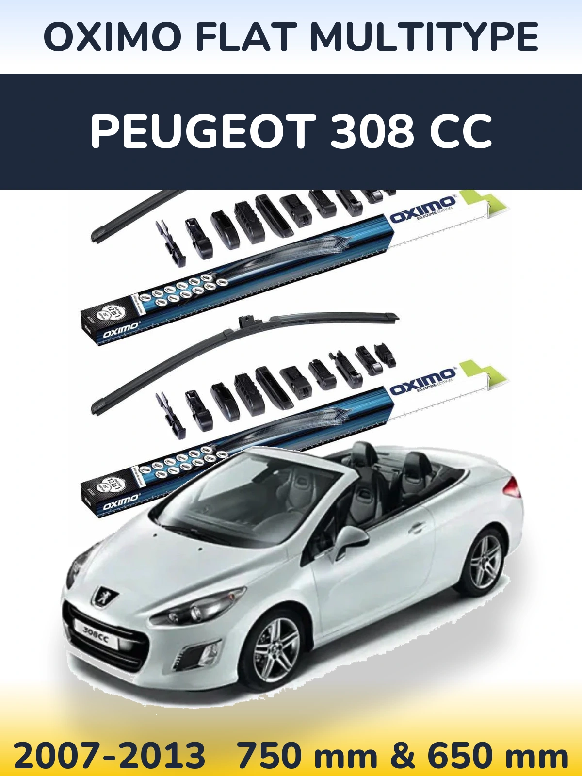 Ștergătoare Oximo Flat MultiTipe pentru Peugeot 308 CC