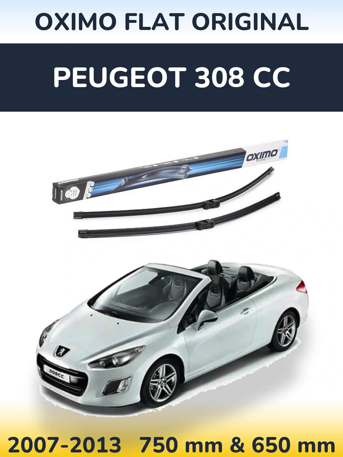 Ștergătoare Oximo Flat Original pentru Peugeot 308 CC