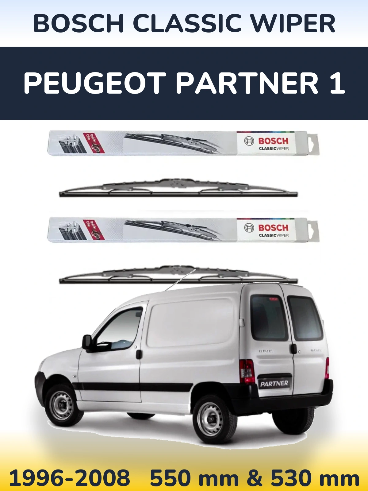 Ștergătoare BOSCH Classic Wiper pentru Peugeot Partner 1