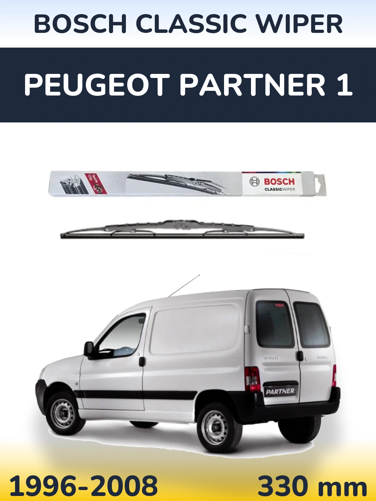 Ștergătoare BOSCH Classic Wiper pentru Peugeot Partner 1
